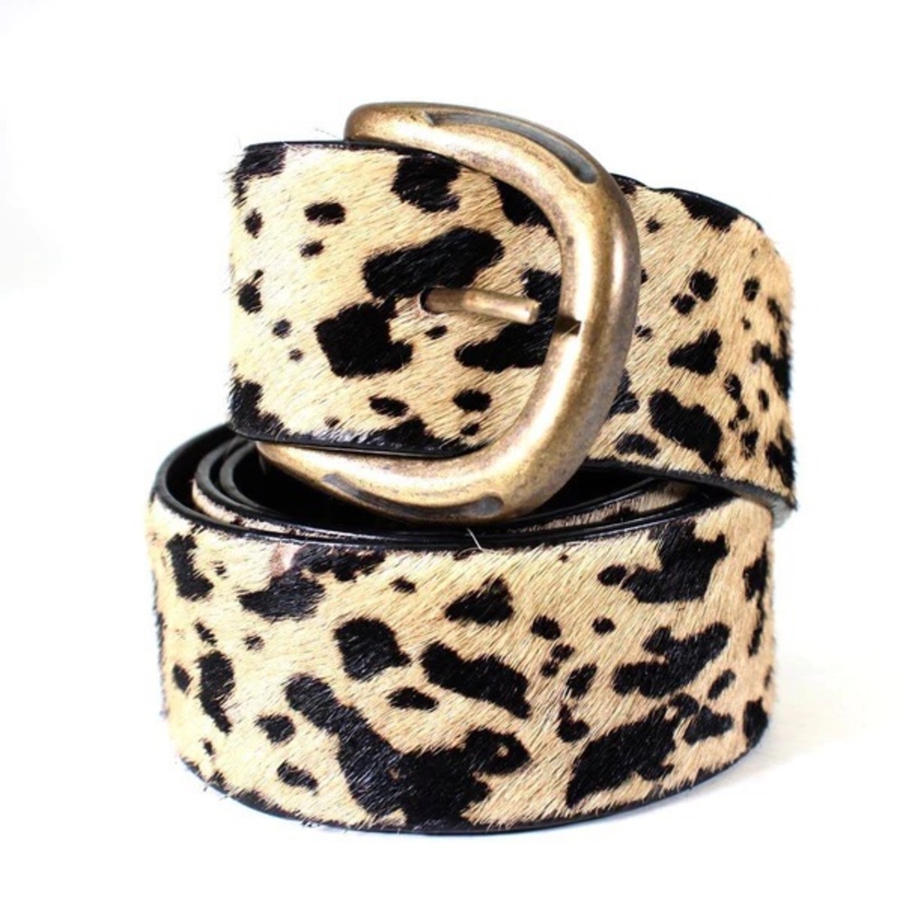 Diba True Womens Animal Print Cowhide Adjustable Belt One Size